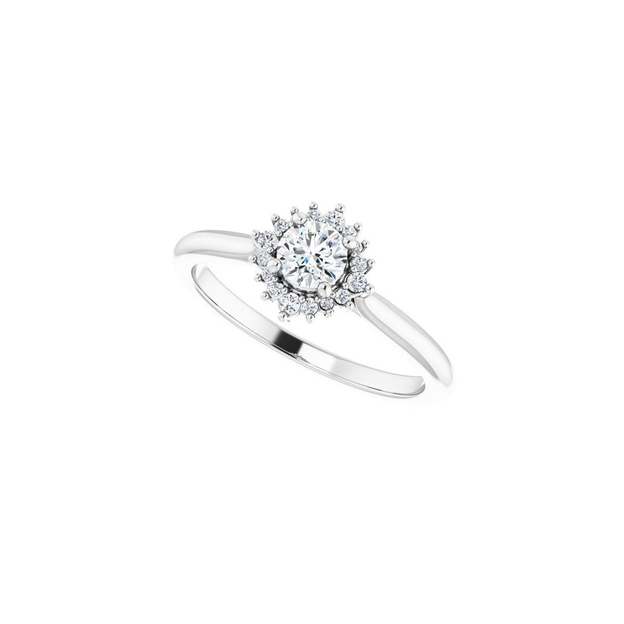 Round Halo-Style Engagement Ring Semi-Mount - gallery - Series 124470
