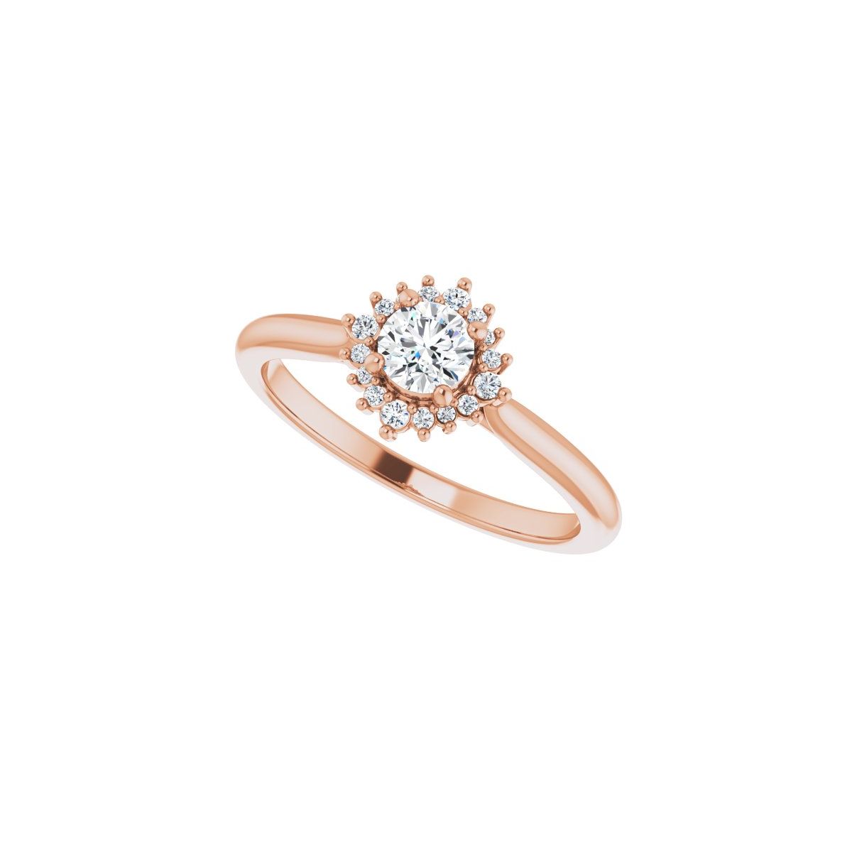 Round Halo-Style Engagement Ring Semi-Mount - gallery - Series 124470