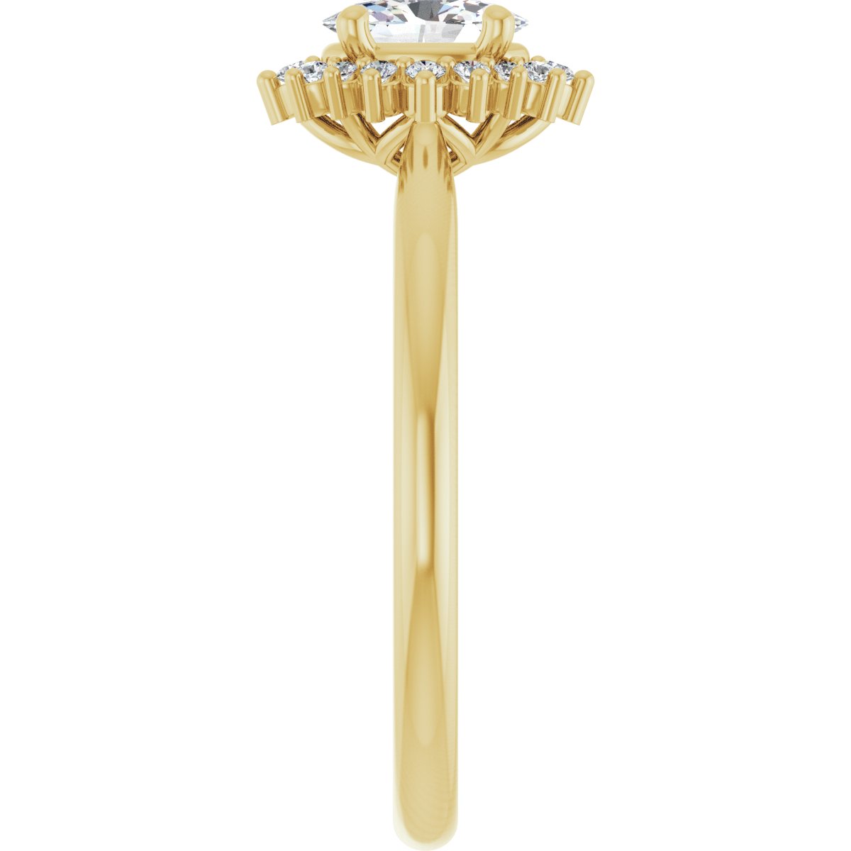 Oval Halo-Style Engagement Ring Semi-Mount - gallery - Series 124470