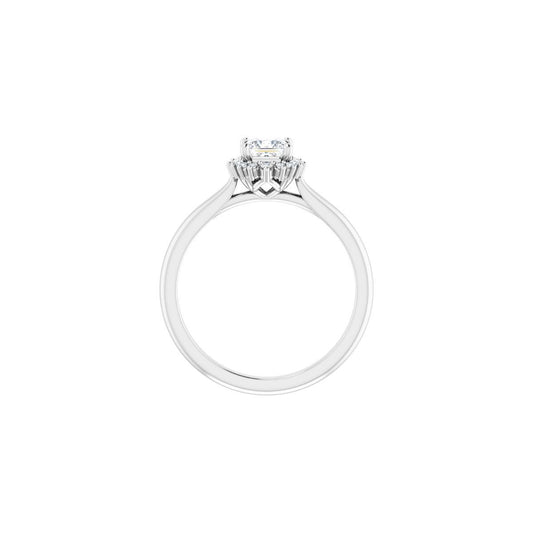 Square Halo-Style Engagement Ring Semi-Mount - gallery - Series 124470