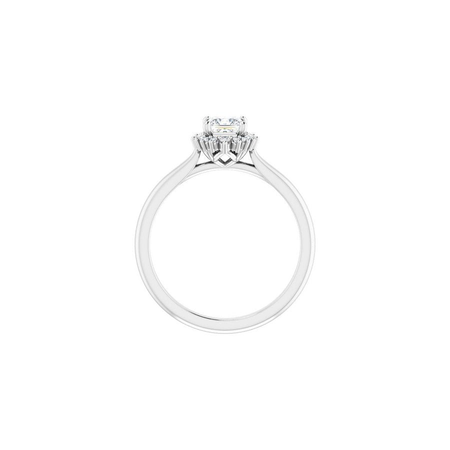 Square Halo-Style Engagement Ring Semi-Mount - gallery - Series 124470