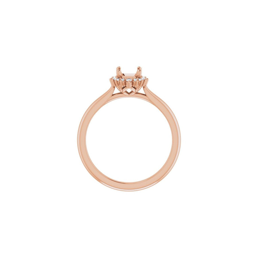 Square Halo-Style Engagement Ring Semi-Mount - gallery - Series 124470