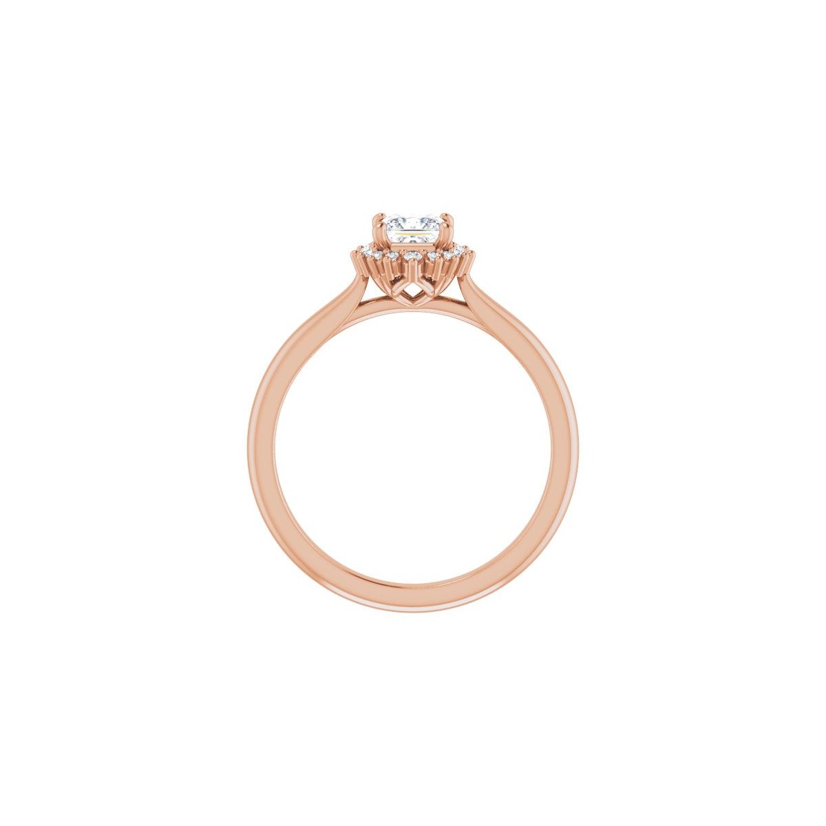 Square Halo-Style Engagement Ring Semi-Mount - gallery - Series 124470