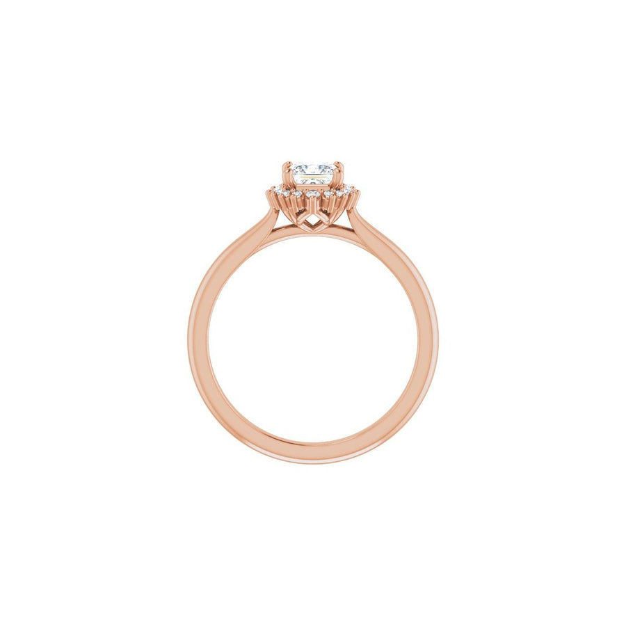 Square Halo-Style Engagement Ring Semi-Mount - gallery - Series 124470
