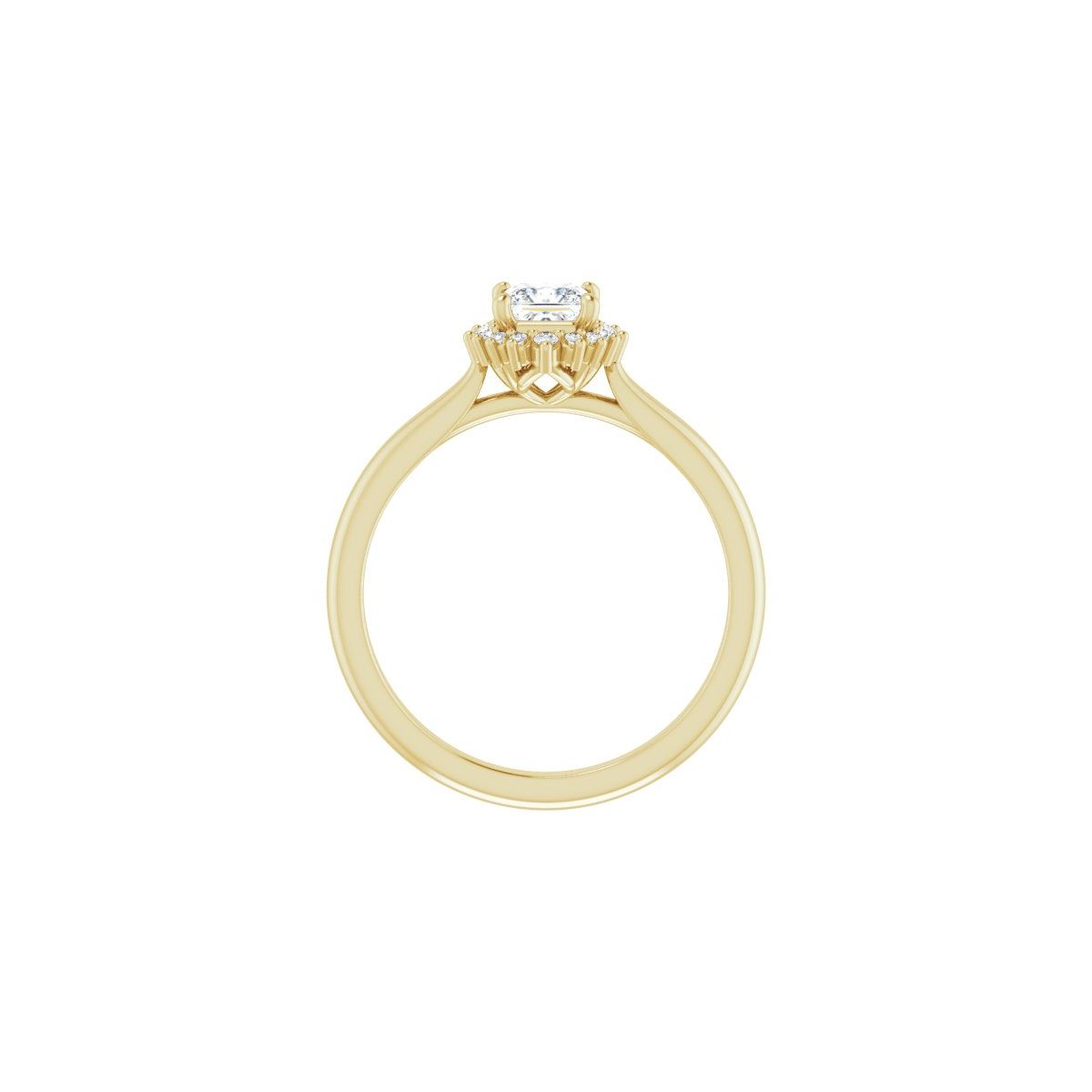 Square Halo-Style Engagement Ring Semi-Mount - gallery - Series 124470