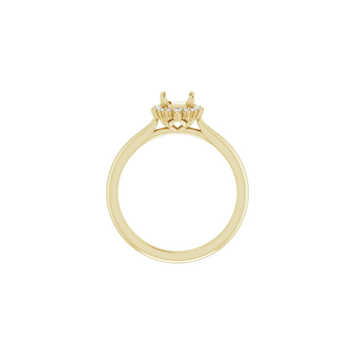 Square Halo-Style Engagement Ring Semi-Mount - gallery - Series 124470