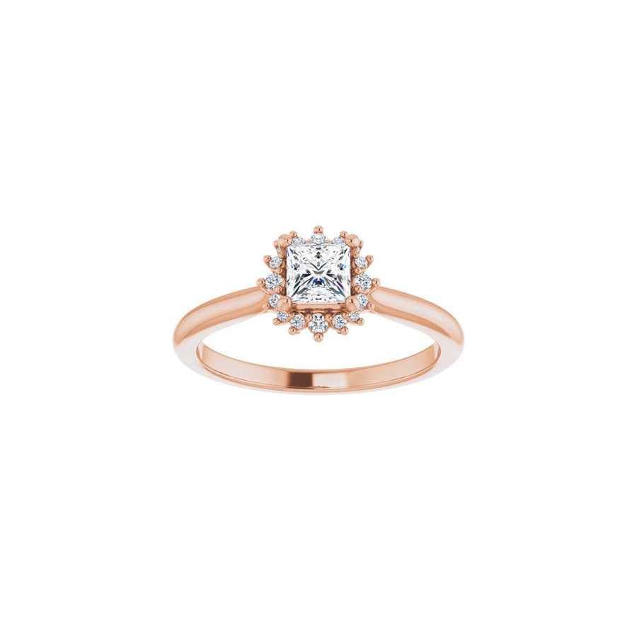 Square Halo-Style Engagement Ring Semi-Mount - gallery - Series 124470