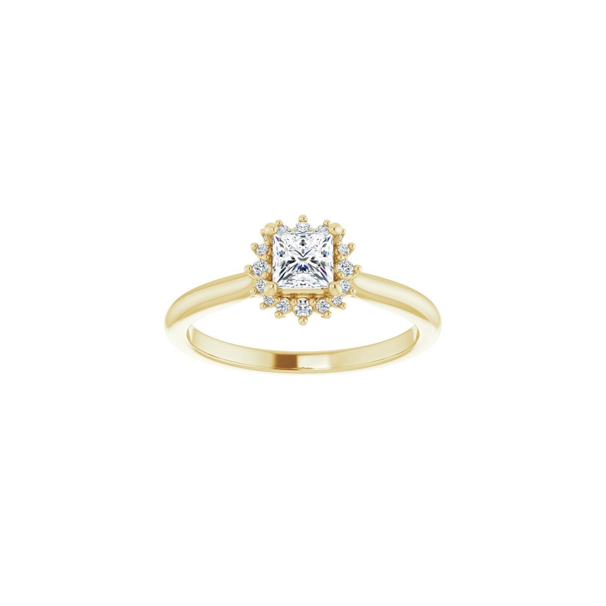 Square Halo-Style Engagement Ring Semi-Mount - gallery - Series 124470