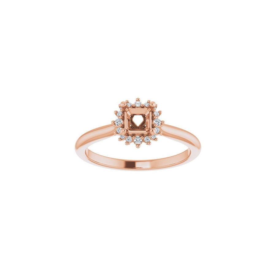 Square Halo-Style Engagement Ring Semi-Mount - gallery - Series 124470