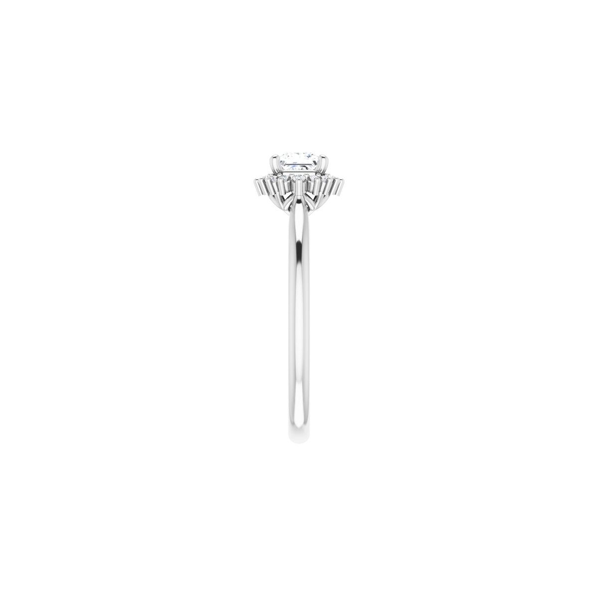 Square Halo-Style Engagement Ring Semi-Mount - gallery - Series 124470