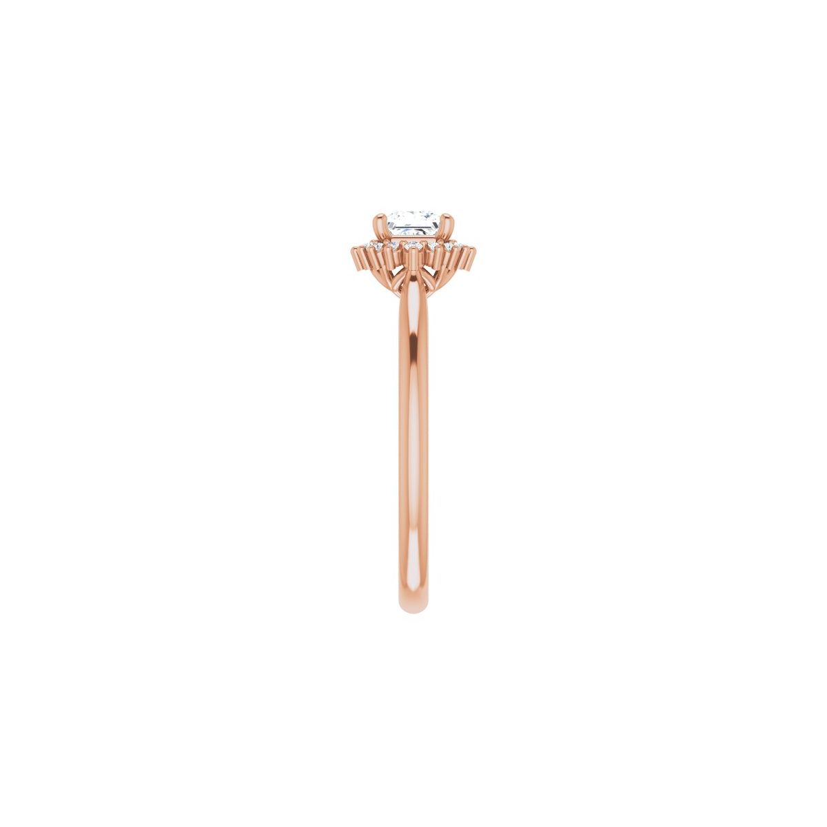 Square Halo-Style Engagement Ring Semi-Mount - gallery - Series 124470