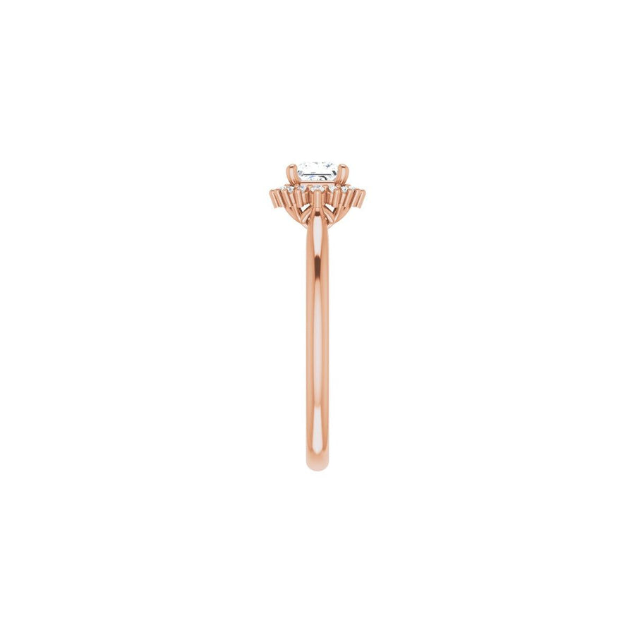 Square Halo-Style Engagement Ring Semi-Mount - gallery - Series 124470