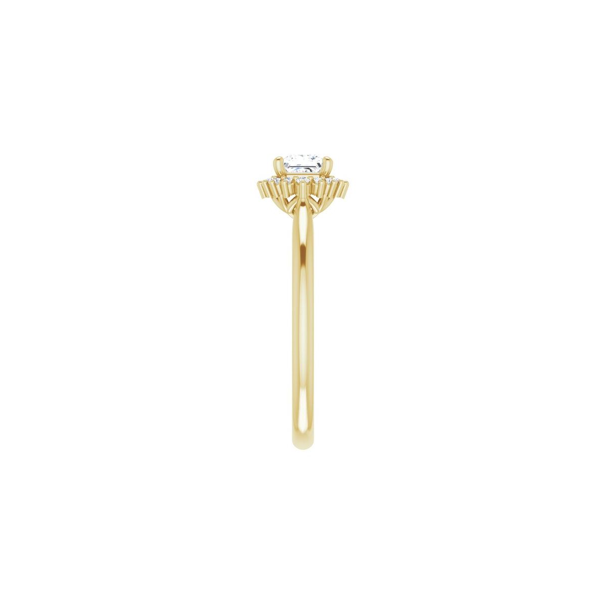 Square Halo-Style Engagement Ring Semi-Mount - gallery - Series 124470
