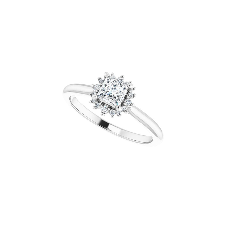 Square Halo-Style Engagement Ring Semi-Mount - gallery - Series 124470