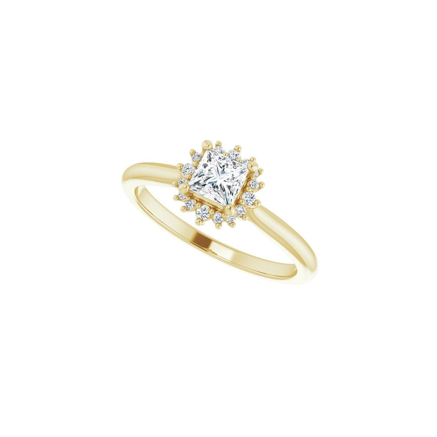 Square Halo-Style Engagement Ring Semi-Mount - gallery - Series 124470