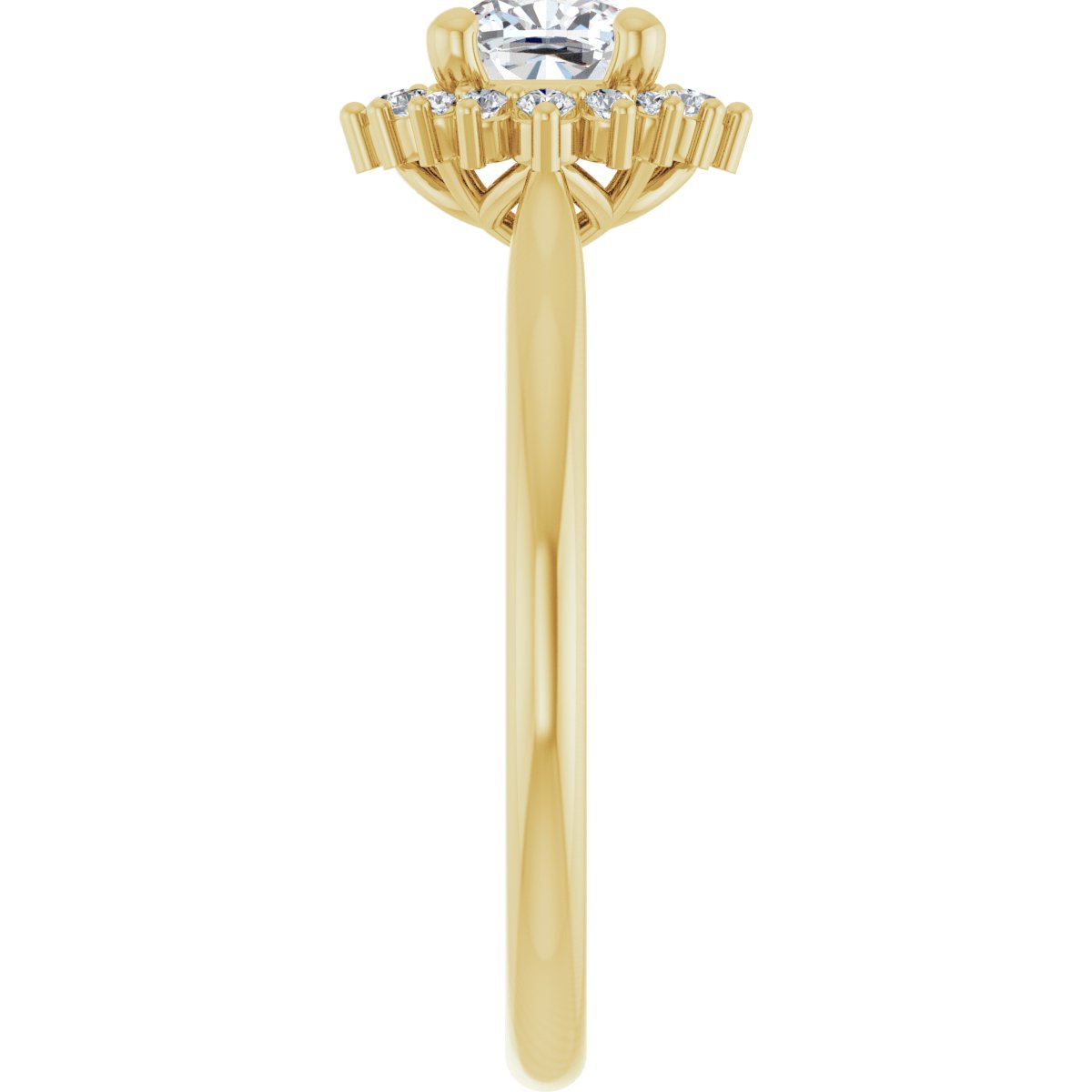 Cushion Halo-Style Engagement Ring Semi-Mount - gallery - Series 124470