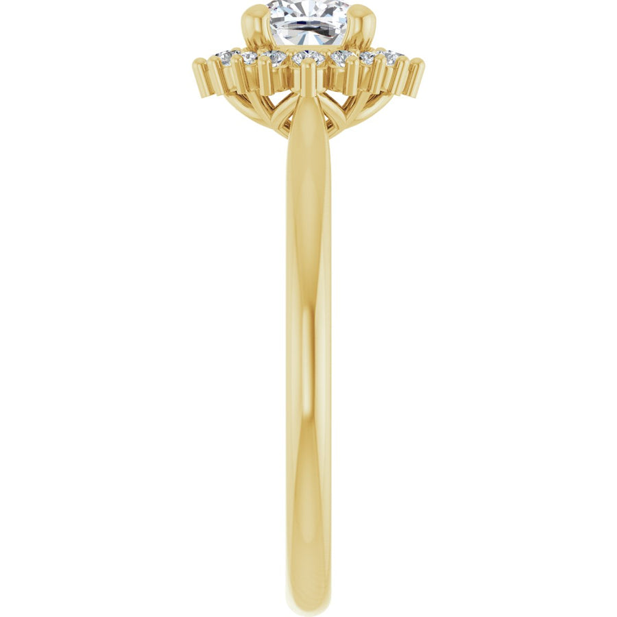 Cushion Halo-Style Engagement Ring Semi-Mount - gallery - Series 124470