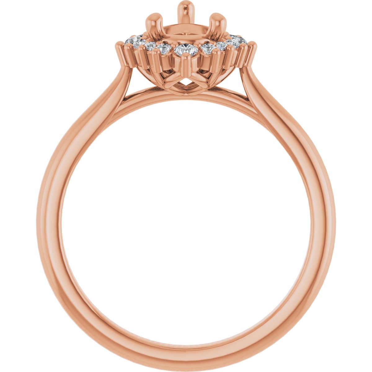 Pear Halo-Style Engagement Ring Semi-Mount - gallery - Series 124470