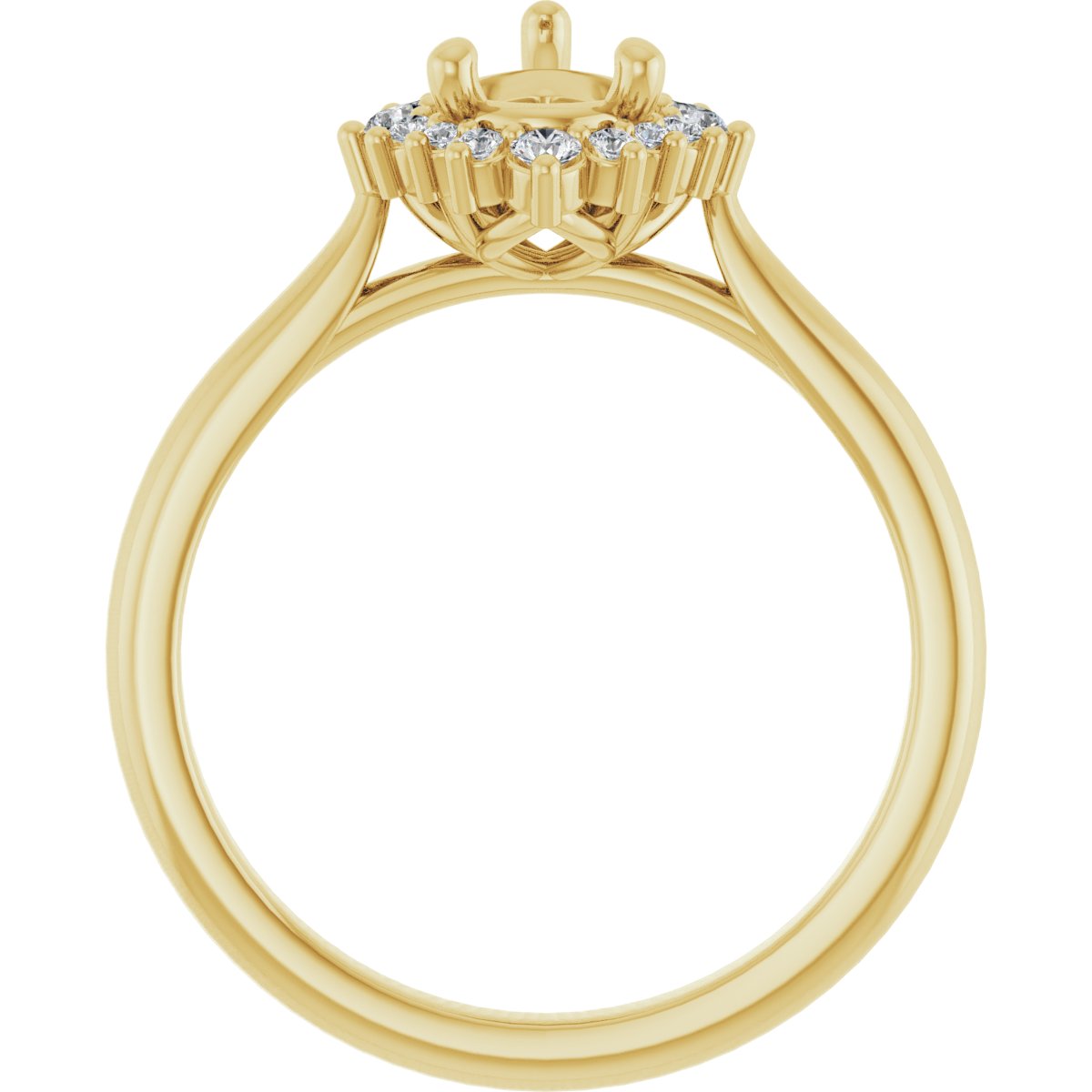 Pear Halo-Style Engagement Ring Semi-Mount - gallery - Series 124470