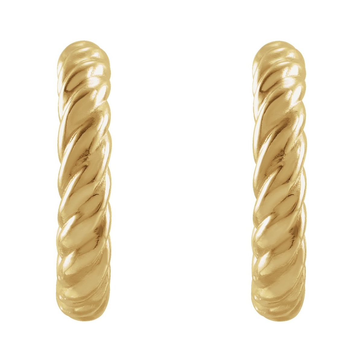 Rope Hoop Earrings (9 Mm)