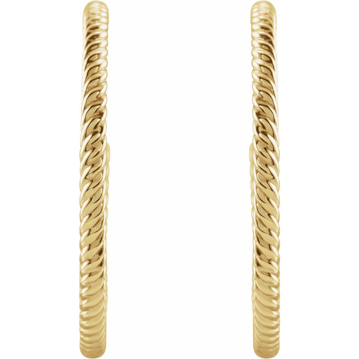 Rope Hoop Earrings (25 Mm)