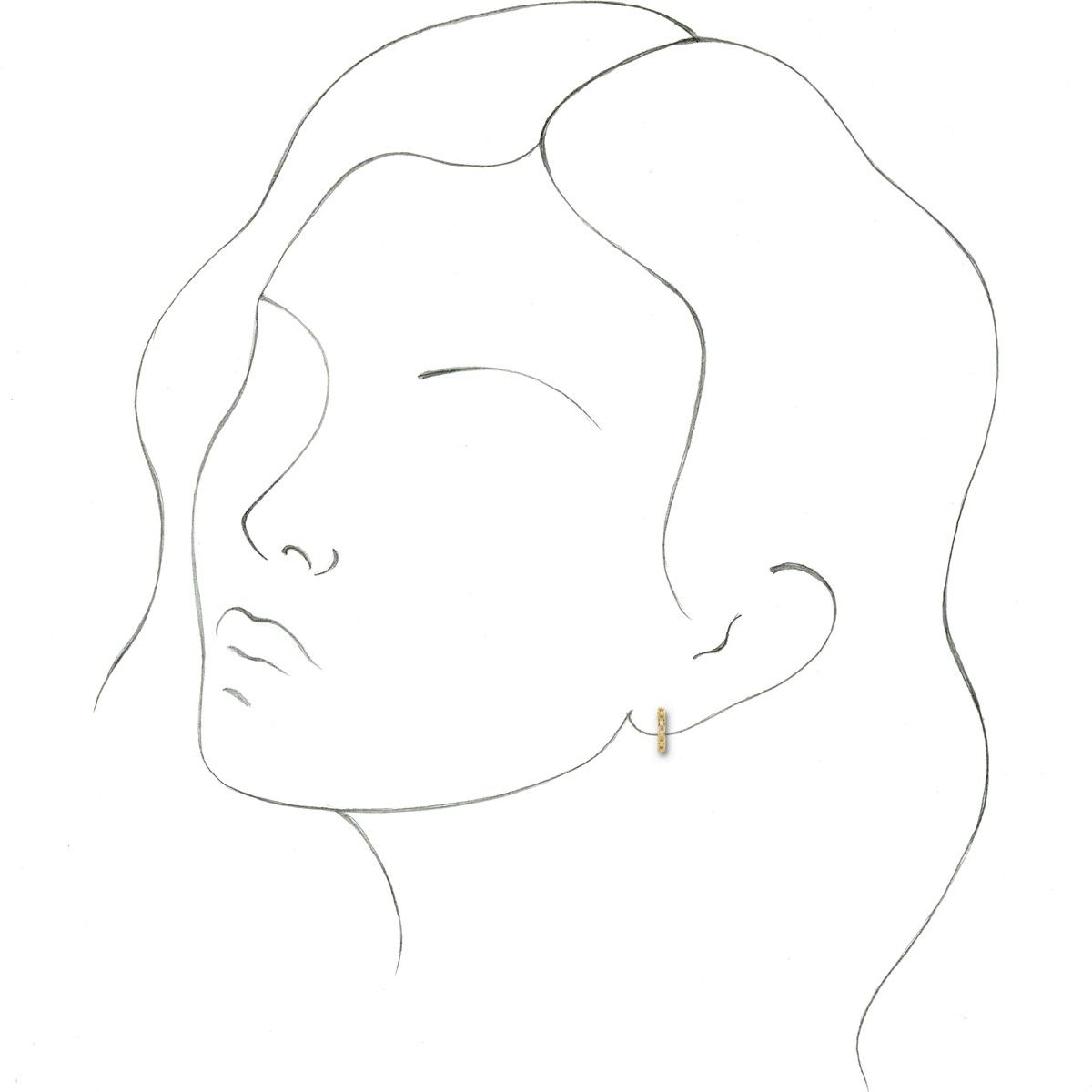 Chain Link Hoop Earrings (10.2 X 10.2 Mm)