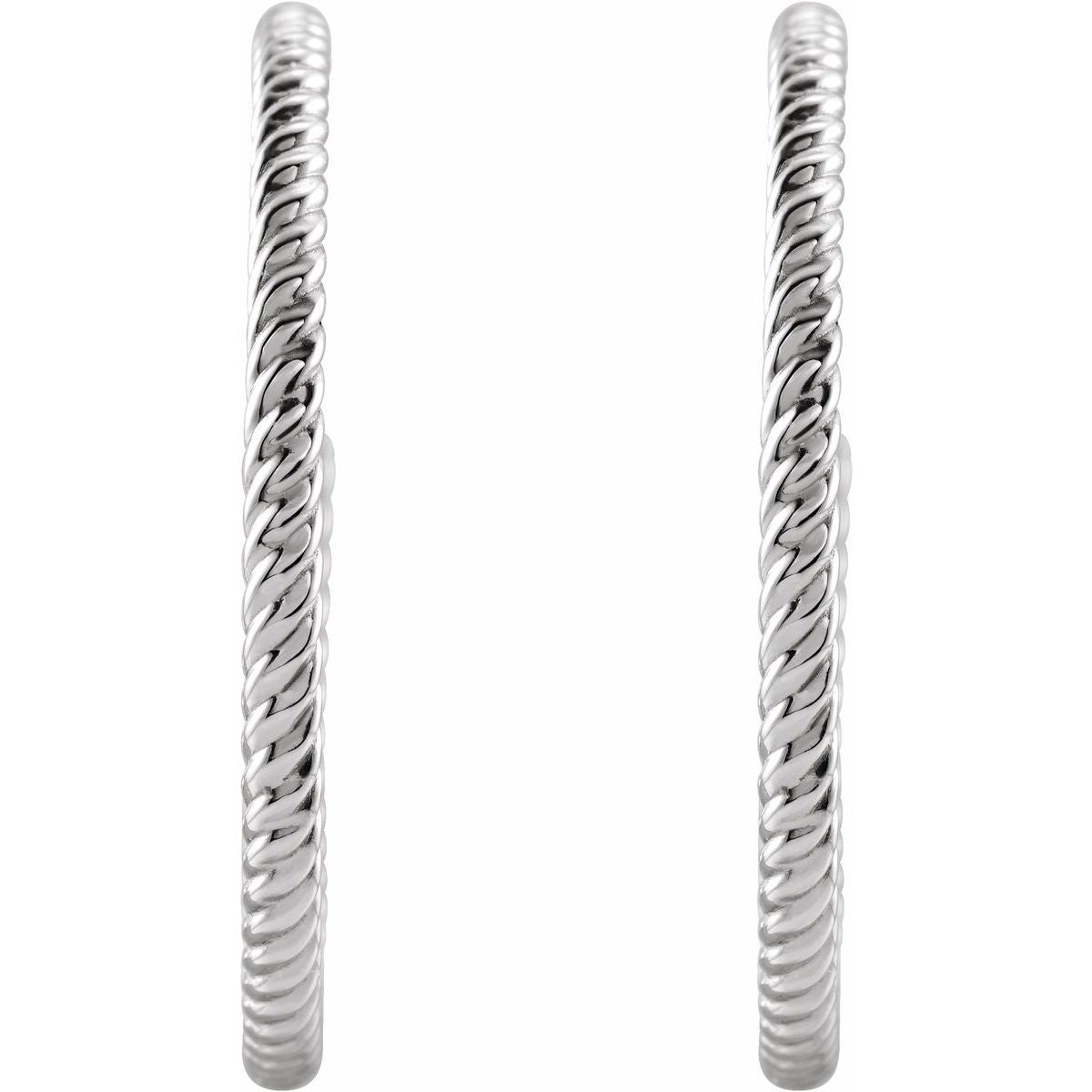 Rope Hoop Earrings (25 Mm)