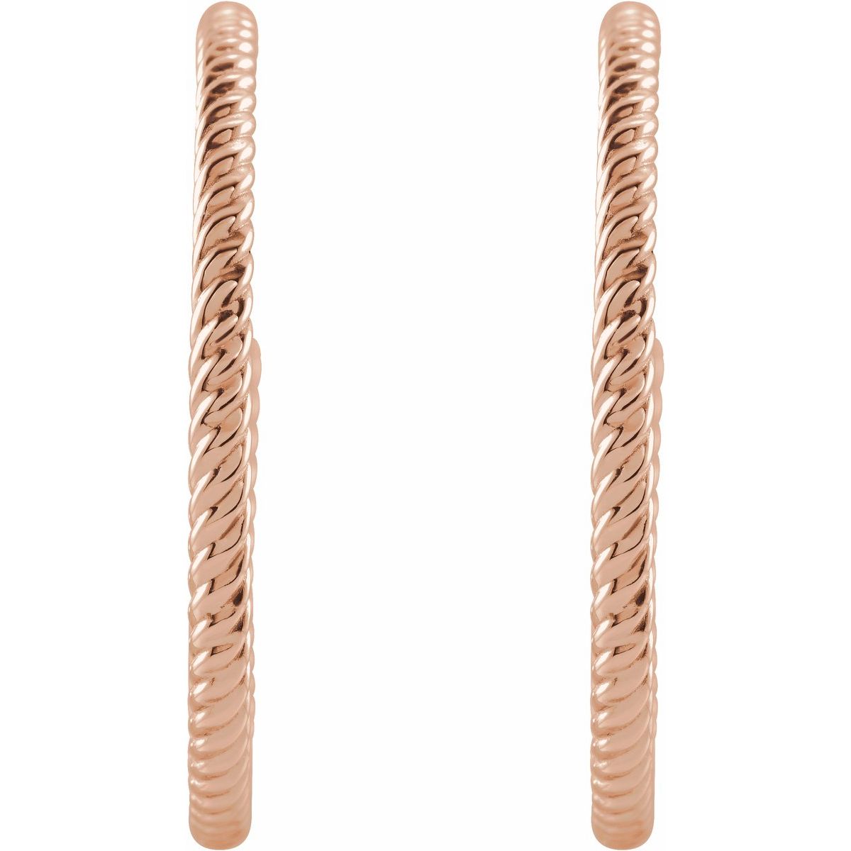 Rope Hoop Earrings (25 Mm)