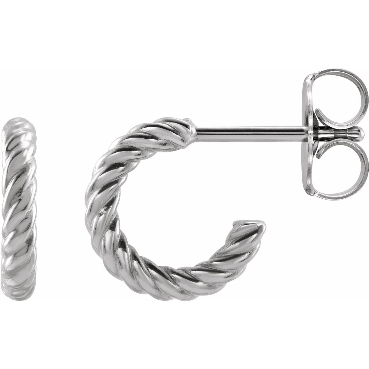 Rope Hoop Earrings (9 Mm)