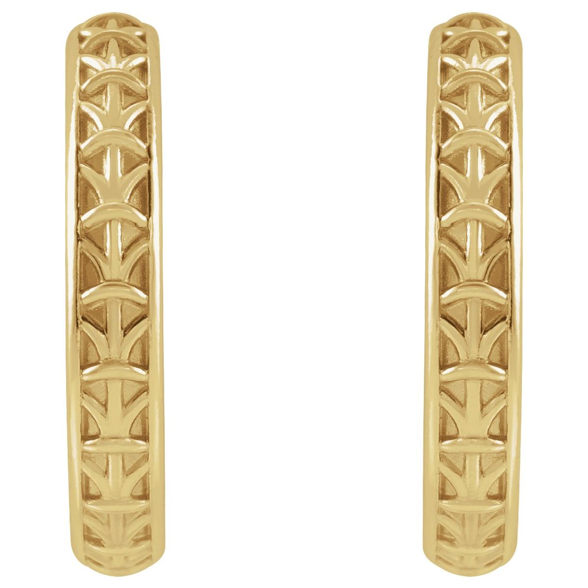 Geometric Hoop Earrings (13.58 X 2.3 Mm)
