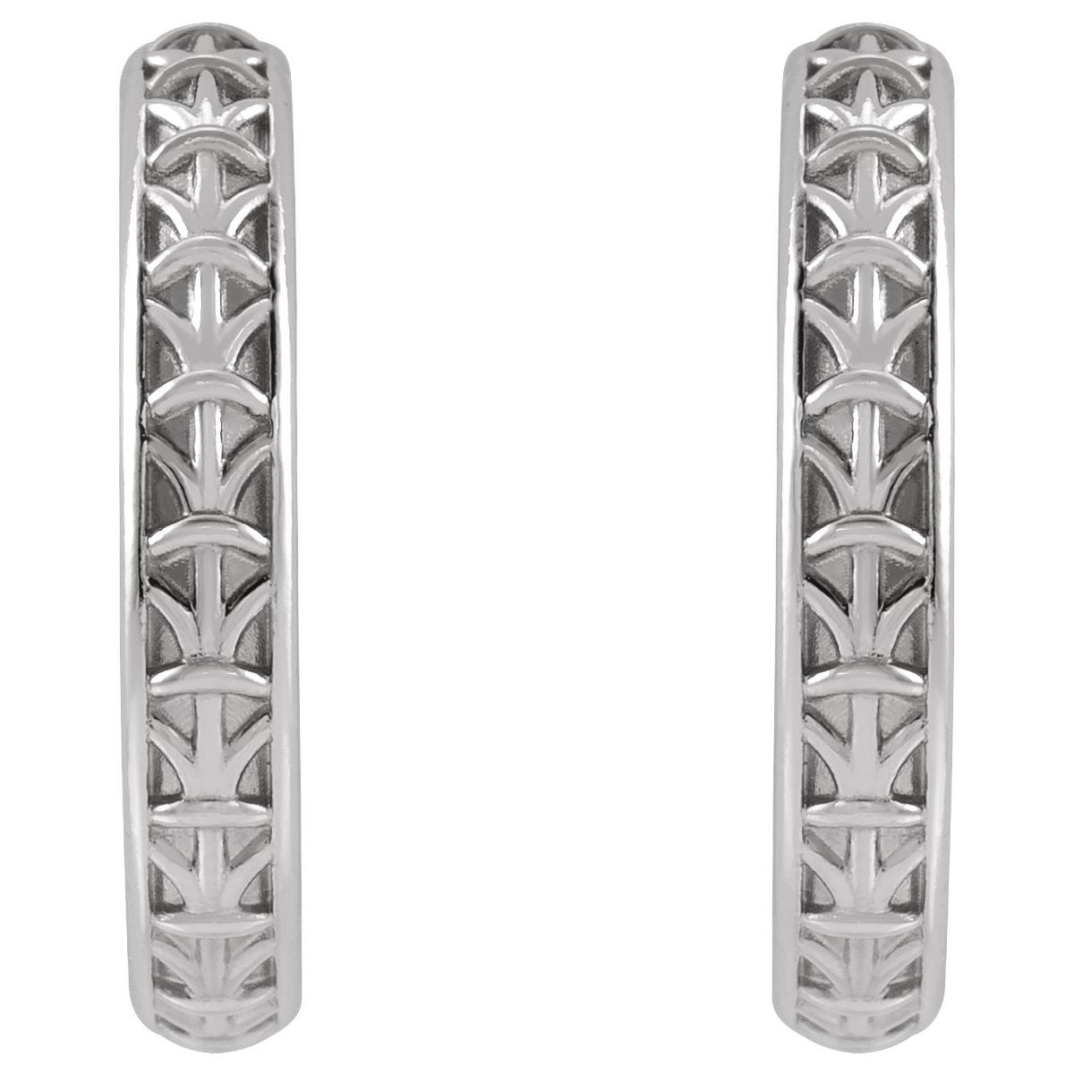Geometric Hoop Earrings (13.58 X 2.3 Mm)