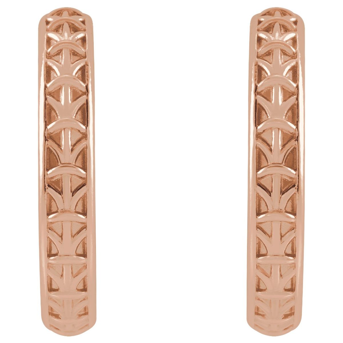Geometric Hoop Earrings (13.58 X 2.3 Mm)