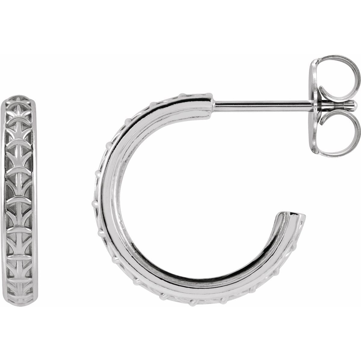 Geometric Hoop Earrings (13.58 X 2.3 Mm)