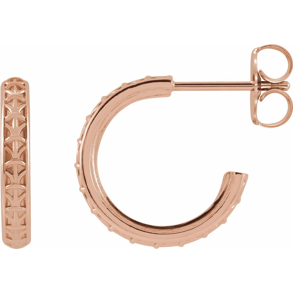 Geometric Hoop Earrings (13.58 X 2.3 Mm)