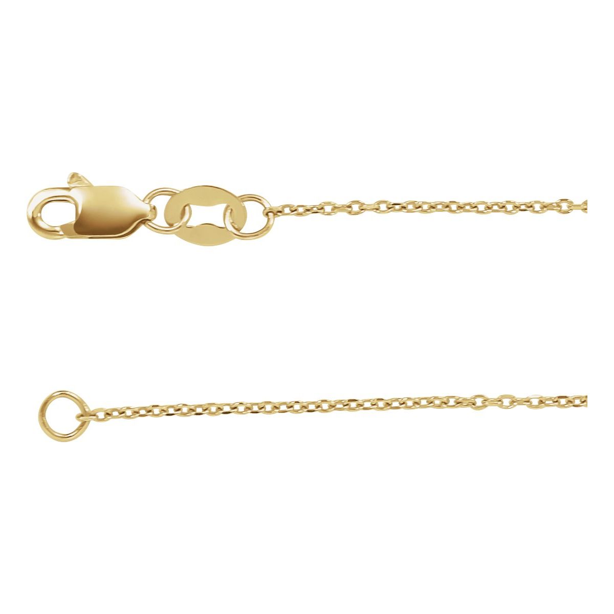1 mm Cable Chain Bracelet (1 Mm / 6 1/2-7 1/2 In) - 14K Yellow Gold - Series CH1101