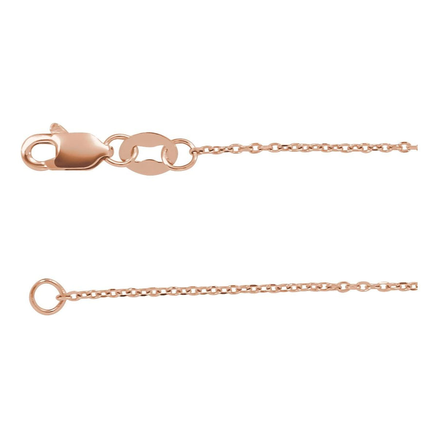 1 mm Cable Chain Bracelet (1 Mm / 6 1/2-7 1/2 In) - 14K Rose Gold - Series CH1101