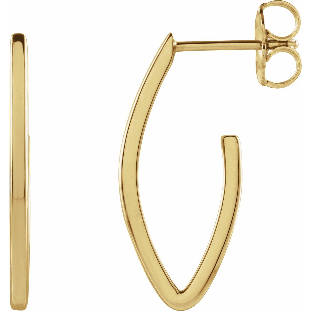 Geometric Hoop Earrings (20 X 8 Mm)