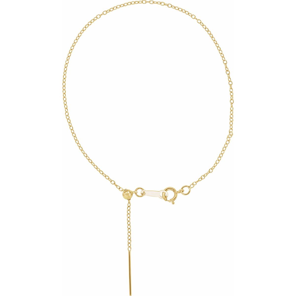1.1 mm Adjustable Threader Cable Chain Bracelet (1.1 Mm / 6-8 In) - gallery - Series CH1104