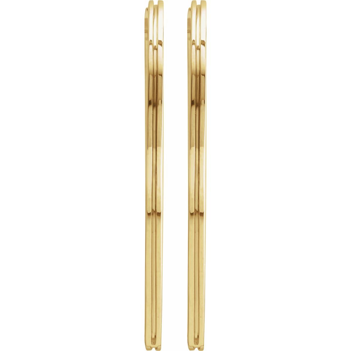 Grooved Huggie Hoop Earrings (30 Mm)