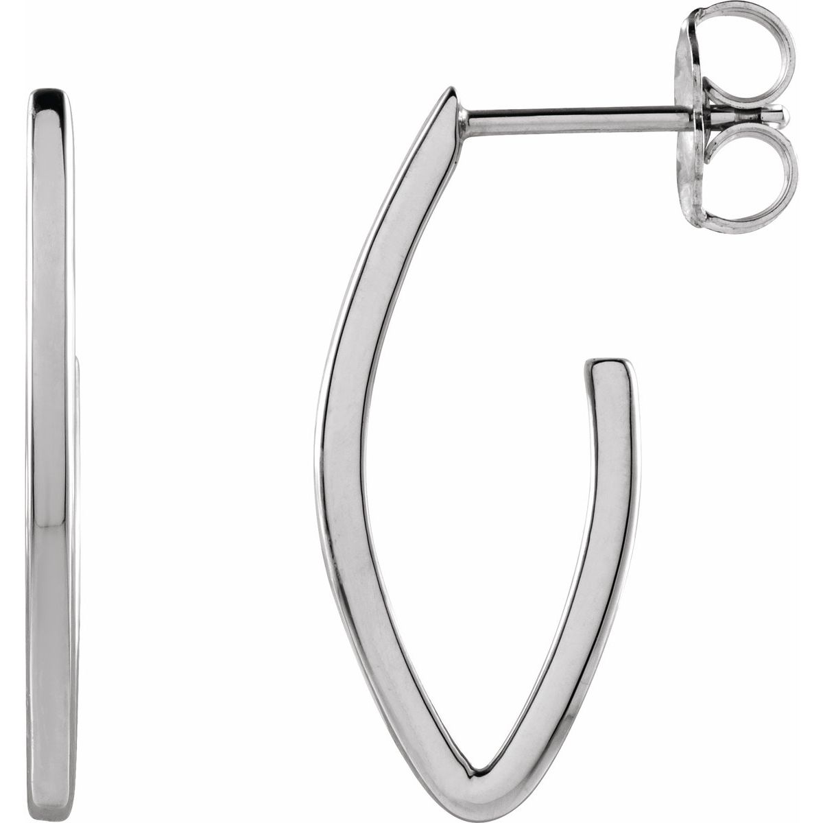 Geometric Hoop Earrings (20 X 8 Mm)