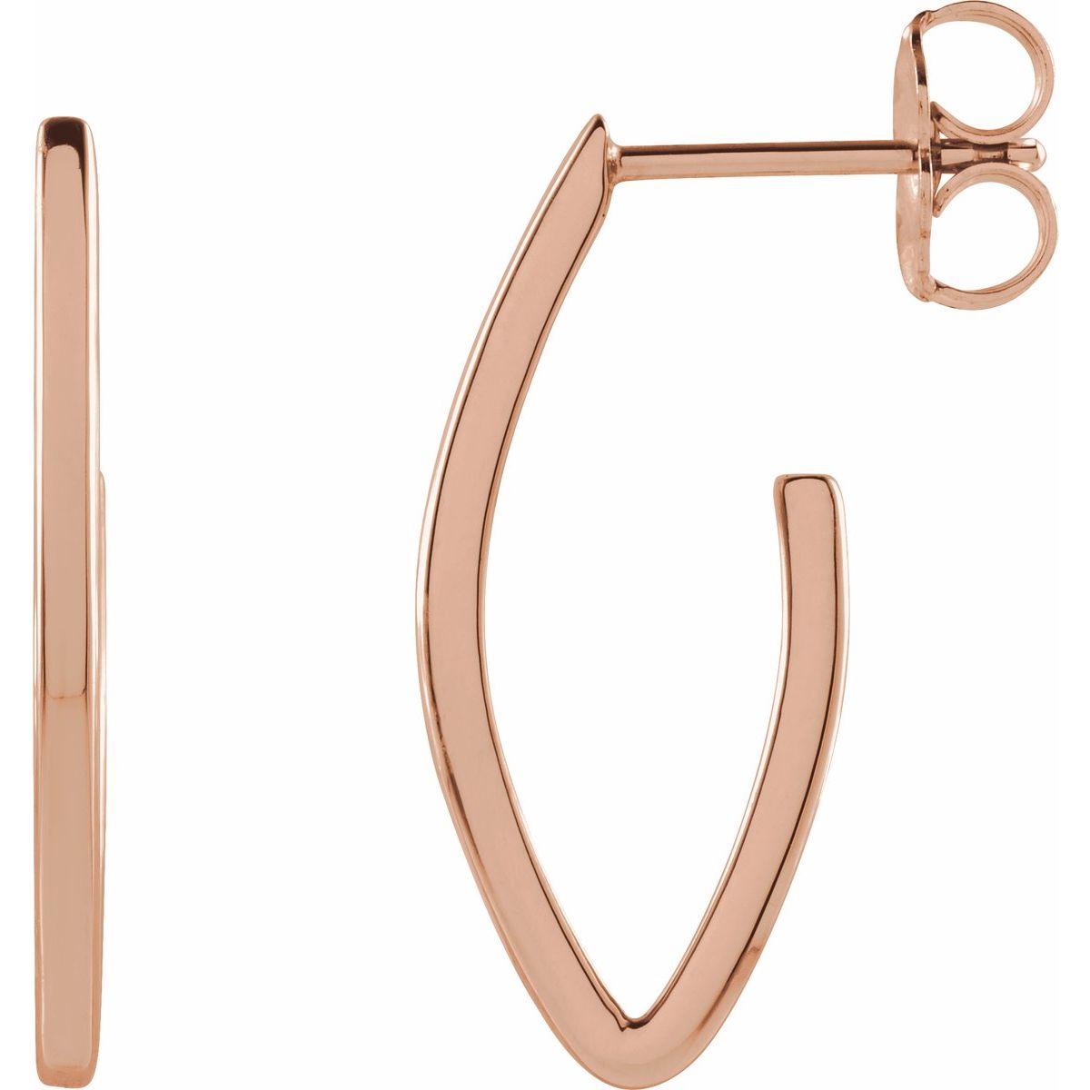 Geometric Hoop Earrings (20 X 8 Mm)