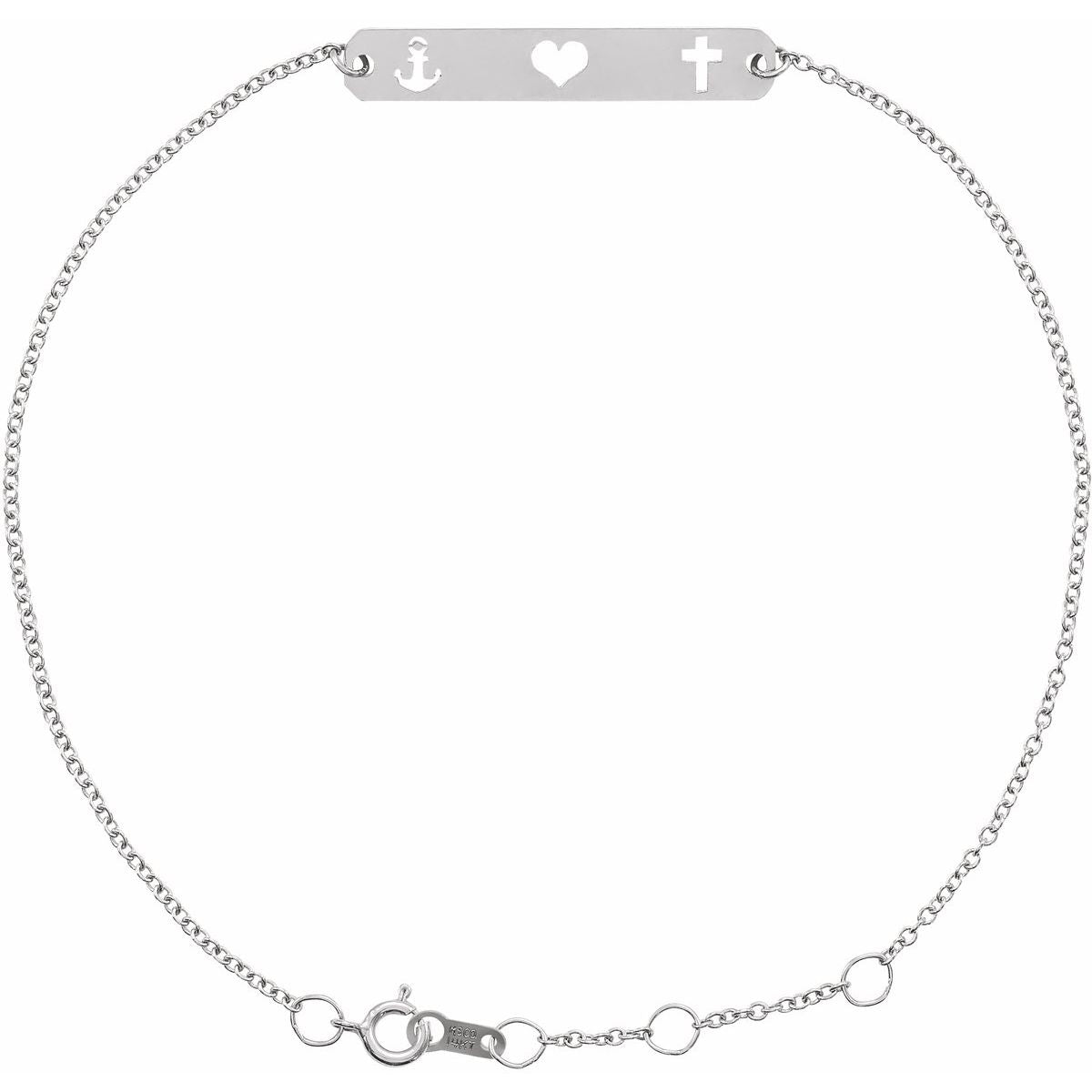 Faith, Love, Hope Bar Bracelet - Series BRC805