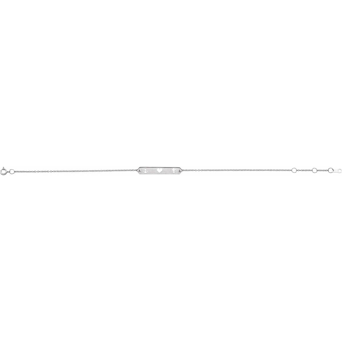 Faith, Love, Hope Bar Bracelet - gallery - Series BRC805