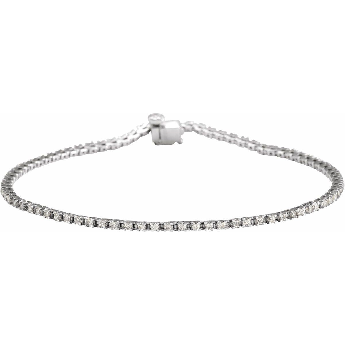 Line Bracelet - 14K White Gold - Series 653702