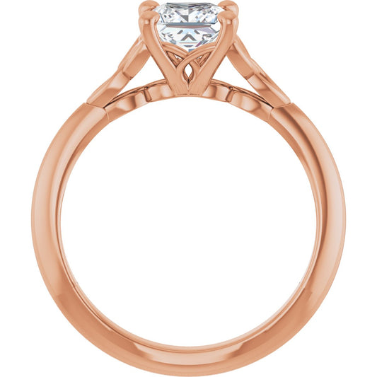 Square Solitaire Celtic-Inspired Engagement Ring or Band Mounting - gallery - Series 124179