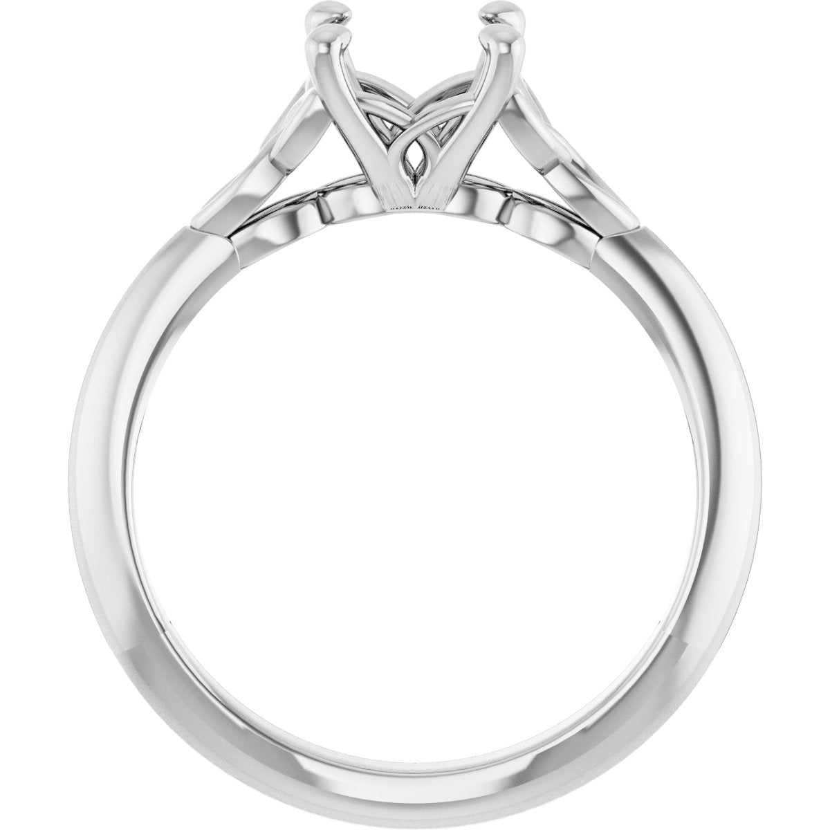 Square Solitaire Celtic-Inspired Engagement Ring or Band Mounting - gallery - Series 124179