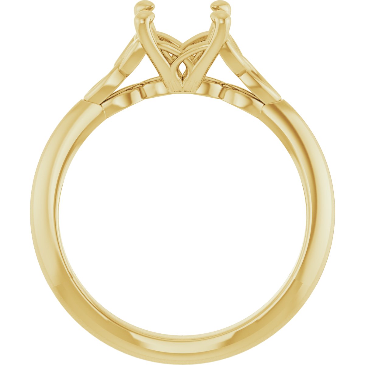Square Solitaire Celtic-Inspired Engagement Ring or Band Mounting - gallery - Series 124179