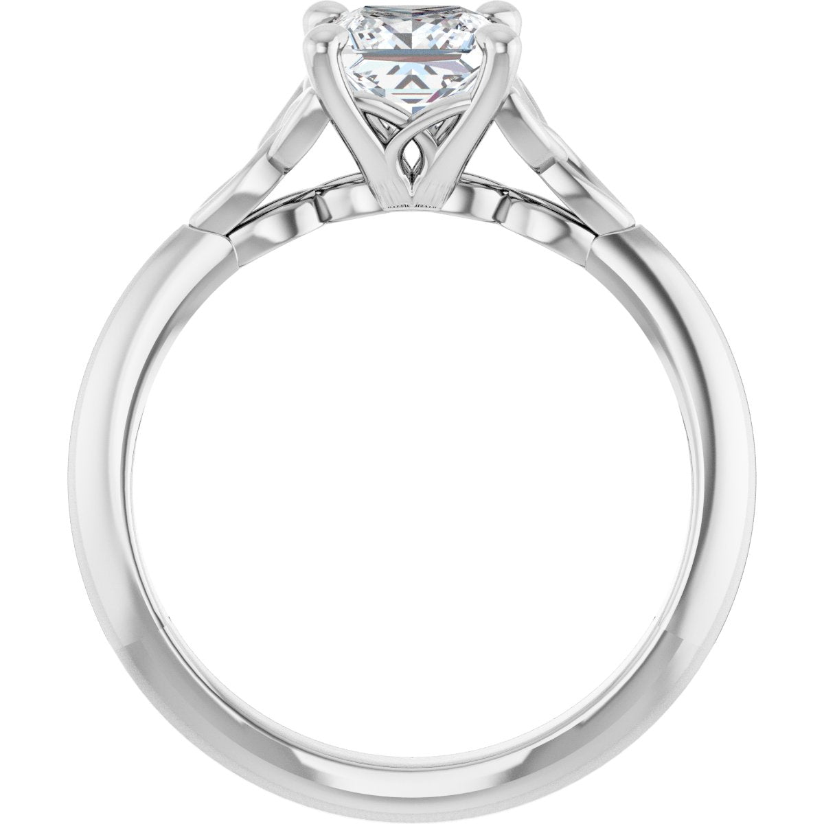 Square Solitaire Celtic-Inspired Engagement Ring or Band Mounting - gallery - Series 124179