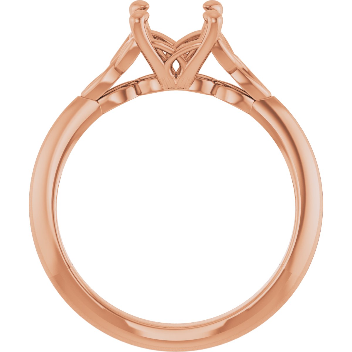 Square Solitaire Celtic-Inspired Engagement Ring or Band Mounting - gallery - Series 124179