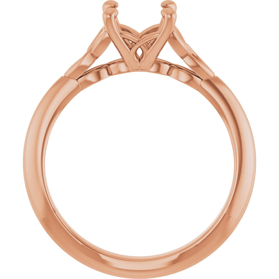 Square Solitaire Celtic-Inspired Engagement Ring or Band Mounting - gallery - Series 124179